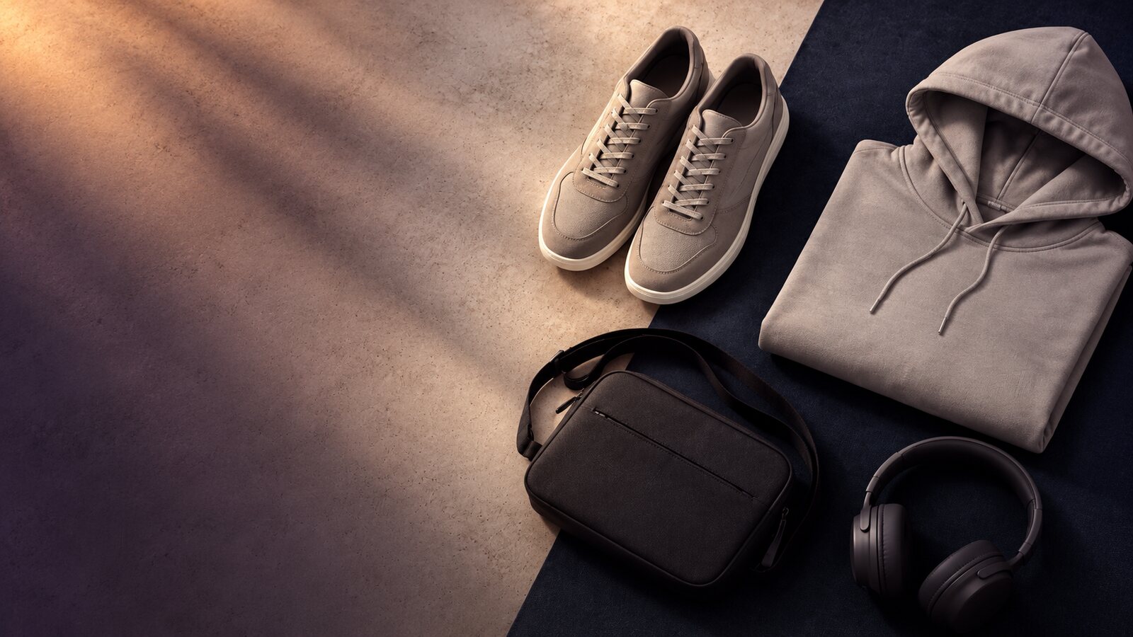 Unbranded fashion flat-lay used as an editorial visual reference